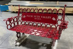 Plum Nuts Valley Horseshoe Bench by Pete Synder
